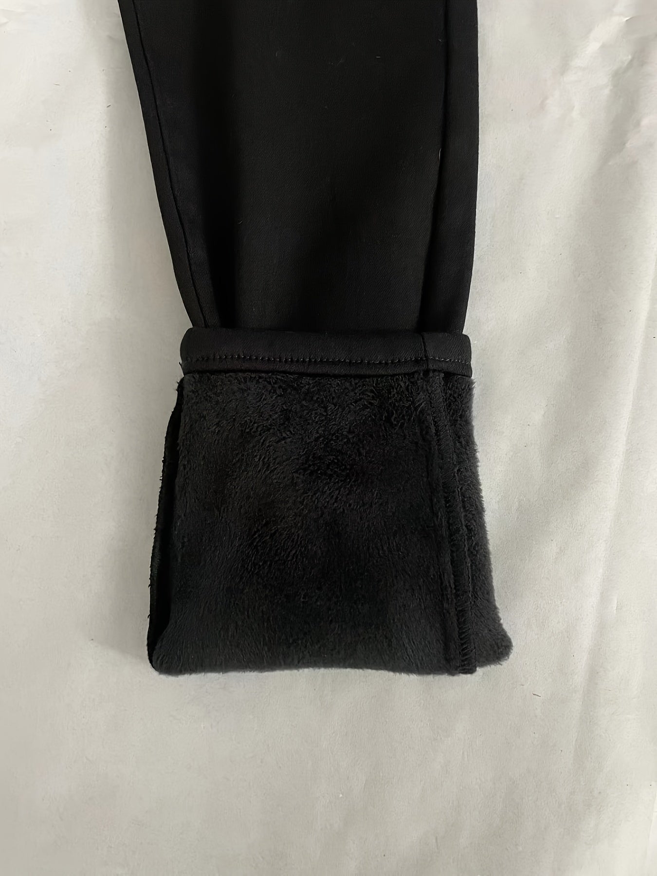 Fleece-gefütterte Skinny Jeans mit Hohem Bund