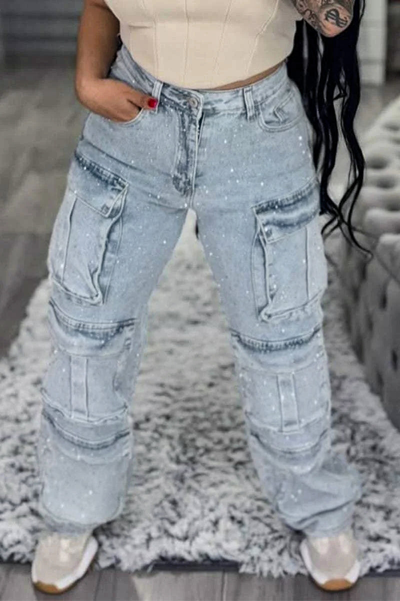 Damen Multi-Tasche Jeans