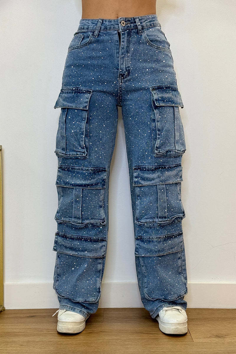 Damen Multi-Tasche Jeans