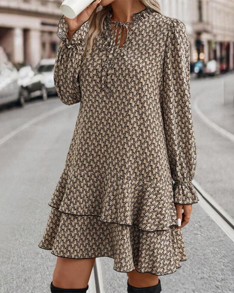 Lavinia™ – Bedrucktes Langarmkleid