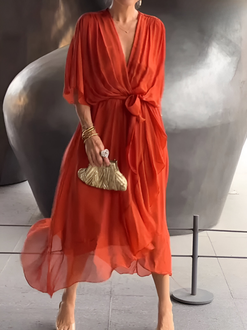 Zarin - Langes elegantes Sommerkleid