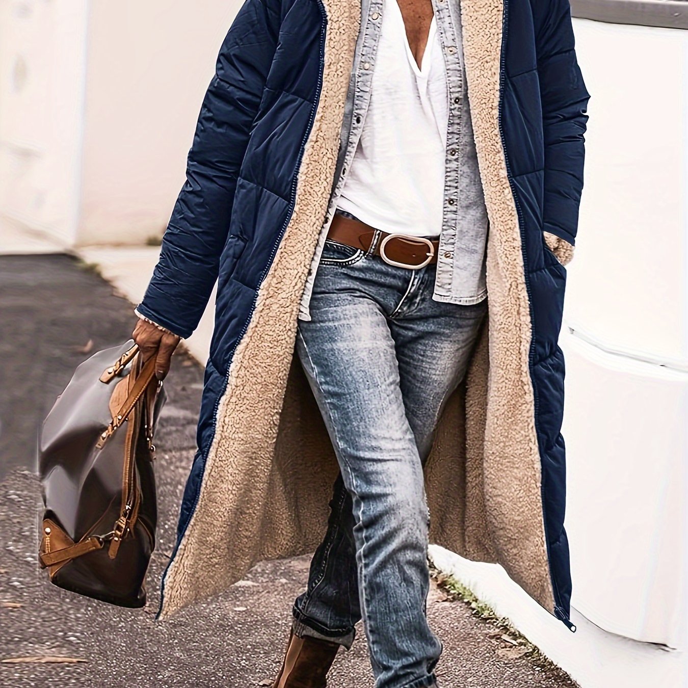Flauschige, Fleece-gefütterte Jacke