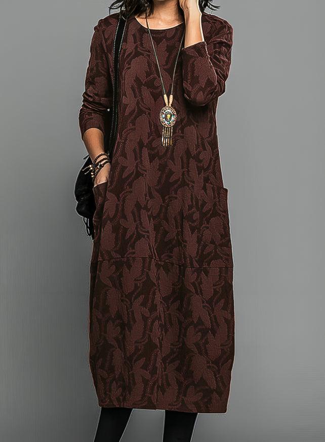 Cae | Lässiges Rundhals-Winterkleid