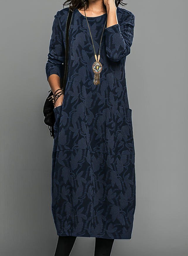 Cae | Lässiges Rundhals-Winterkleid