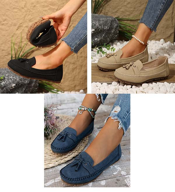 Bella – Vintage Loafers mit Schleife