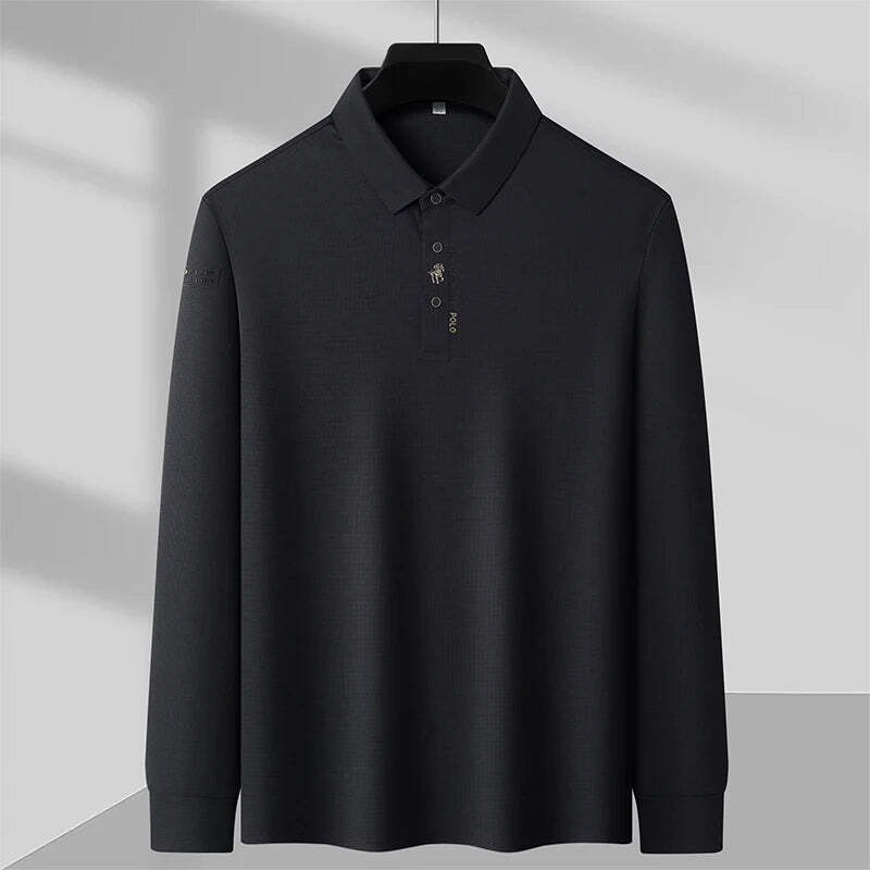 Elegante Knitterfreies-Polohemd