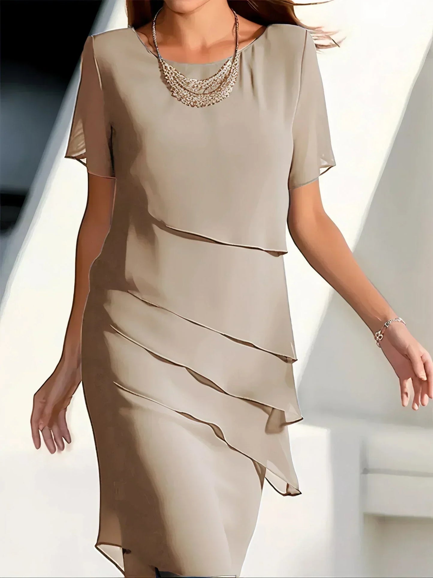 Moka - Midi-Kleid mit Kurzarm