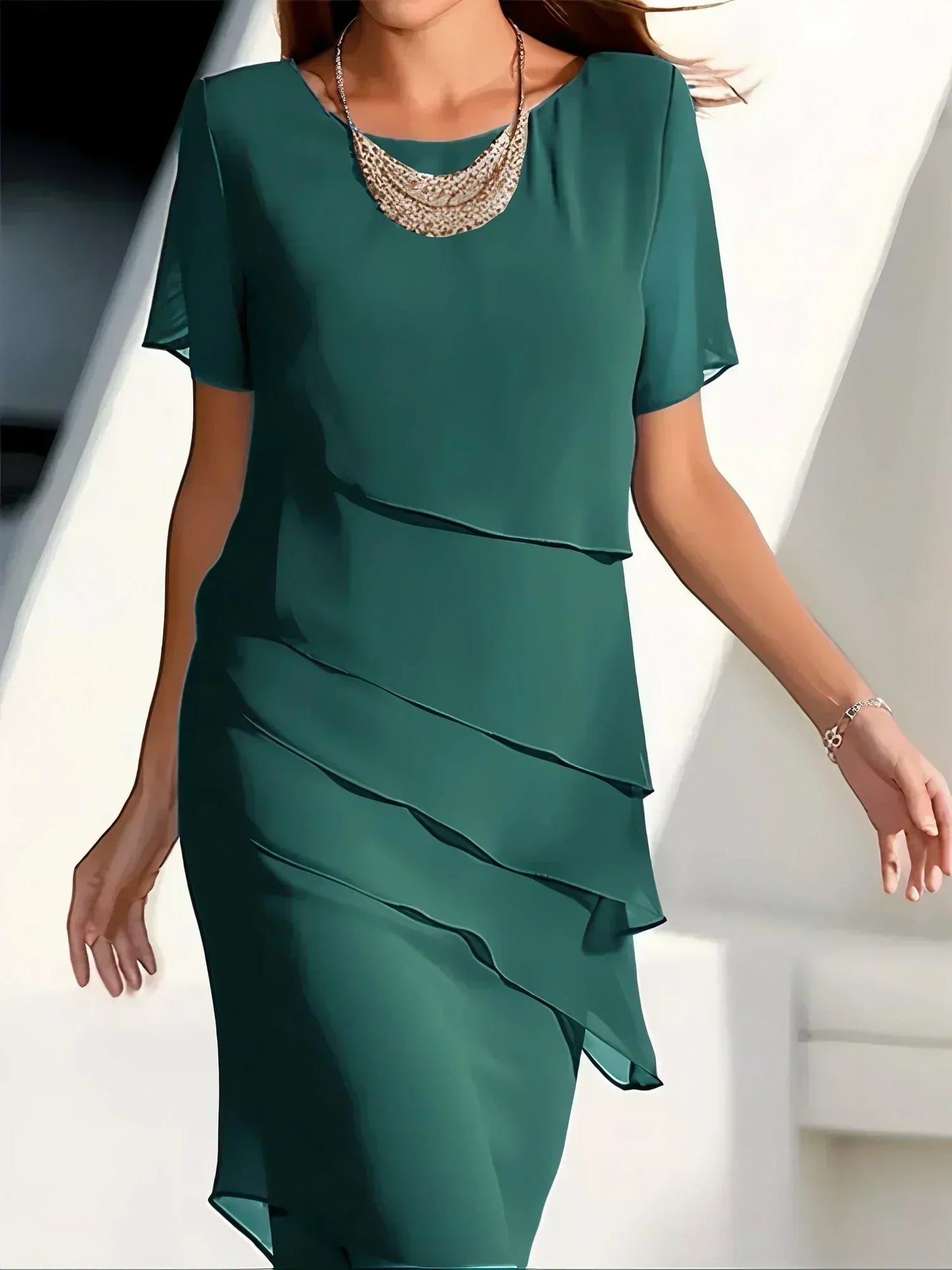 Moka - Midi-Kleid mit Kurzarm