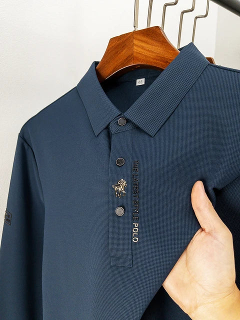 Elegante Knitterfreies-Polohemd