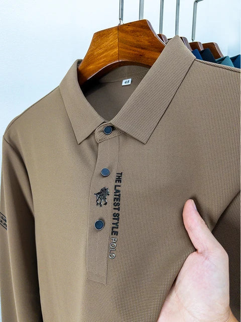Elegante Knitterfreies-Polohemd