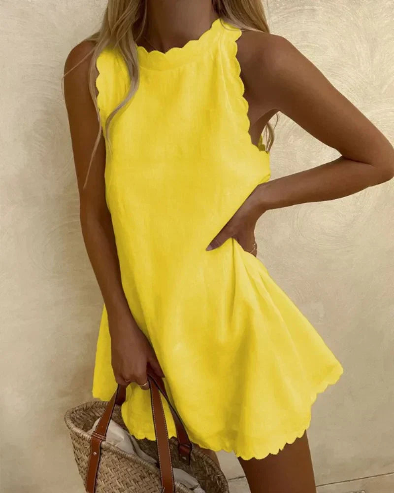 Nathae | Ärmelloses Rüschen-Kleid