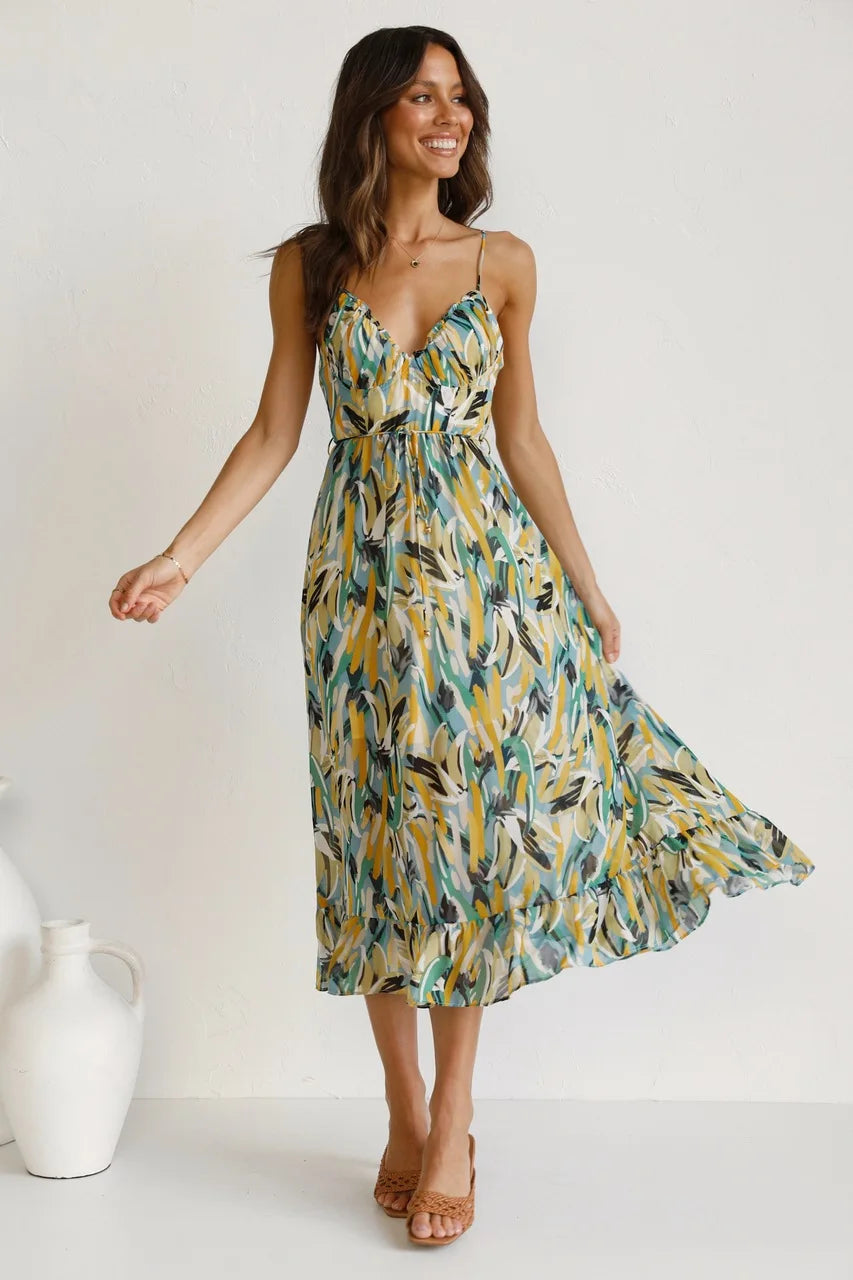Bihilda | Mehrfarbige Sommerkleid