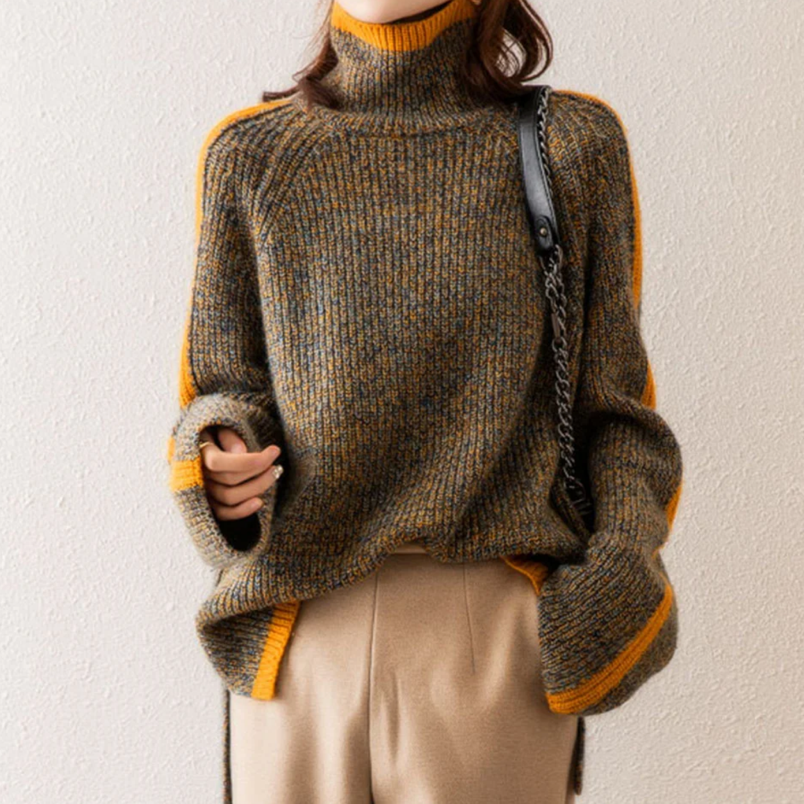 Zoé | Pullover mit rollkragen aus strick