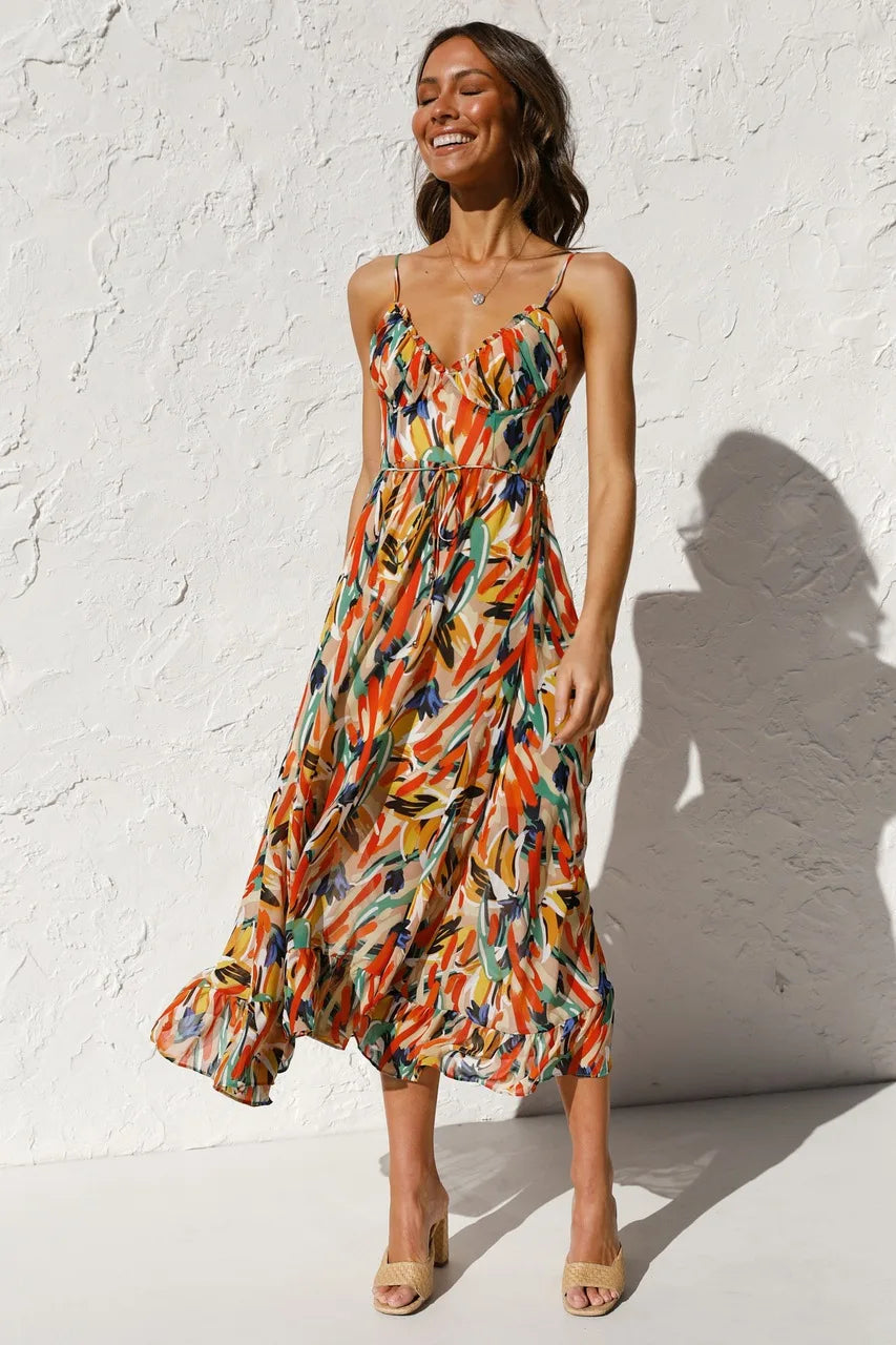 Bihilda | Mehrfarbige Sommerkleid