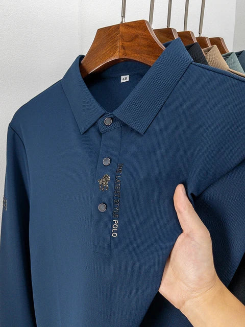 Elegante Knitterfreies-Polohemd