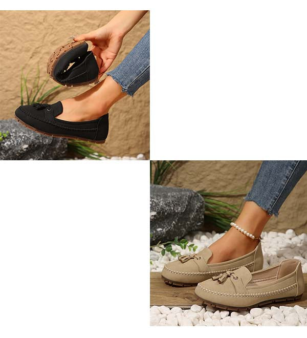 Bella – Vintage Loafers mit Schleife