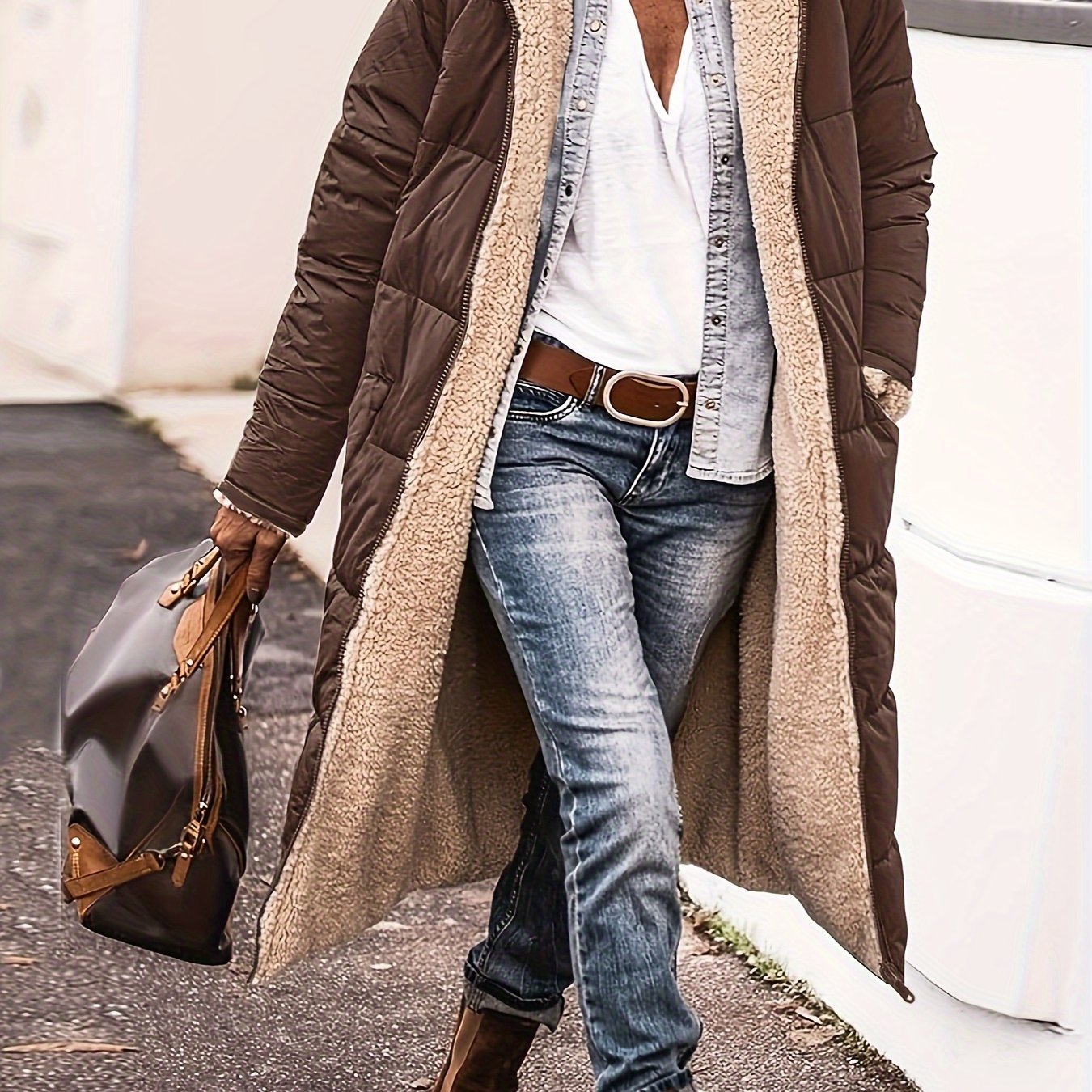 Flauschige, Fleece-gefütterte Jacke