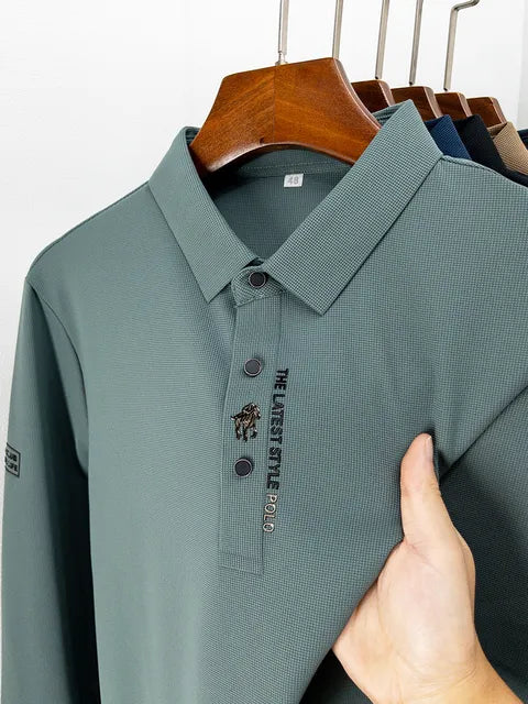 Elegante Knitterfreies-Polohemd