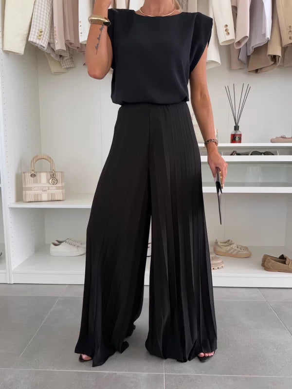 Alina | Set aus Oberteil und Hose – Glänzen Sie jederzeit mit Eleganz