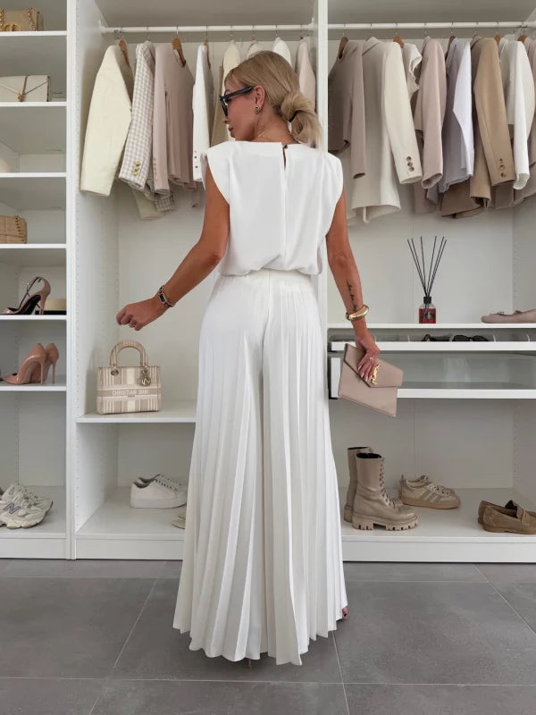 Alina | Set aus Oberteil und Hose – Glänzen Sie jederzeit mit Eleganz