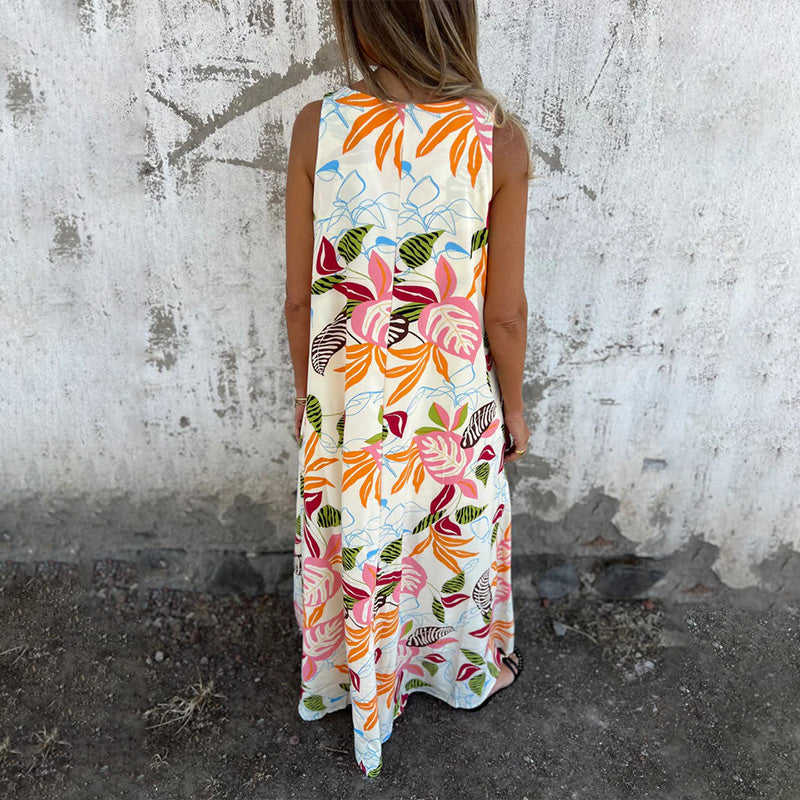 Ylvia I Maxikleid mit V-Ausschnitt
