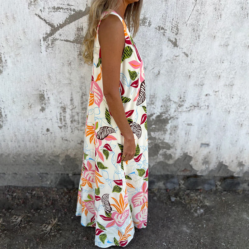 Ylvia I Maxikleid mit V-Ausschnitt