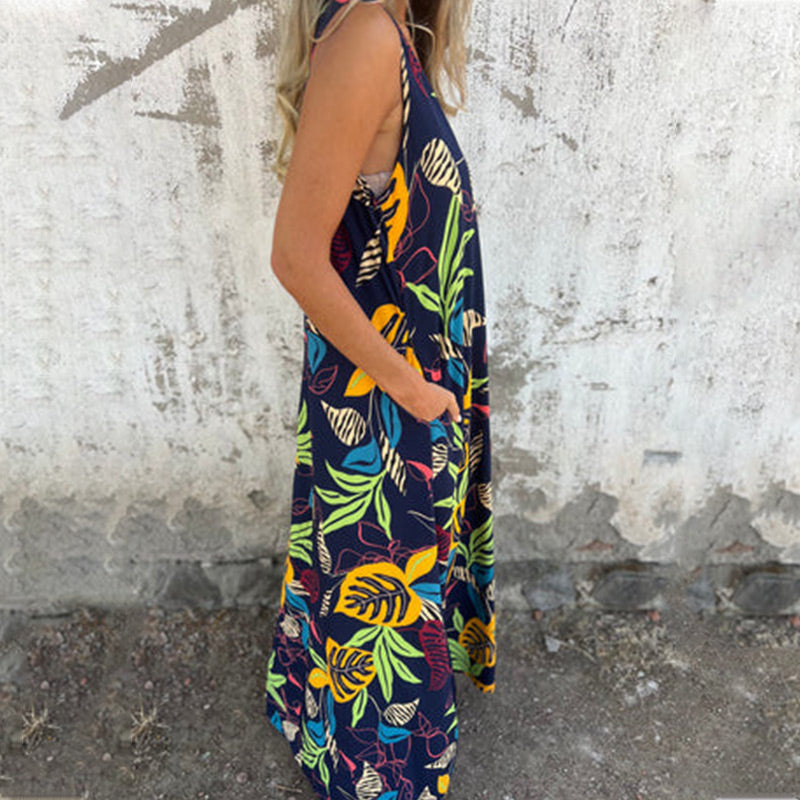Ylvia I Maxikleid mit V-Ausschnitt