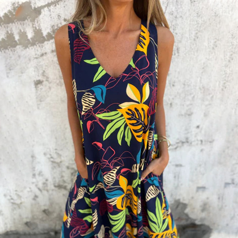 YLVO I MAXIKLEID MIT V-AUSSCHNITT