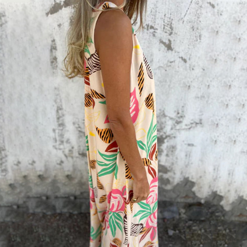 Ylvia I Maxikleid mit V-Ausschnitt