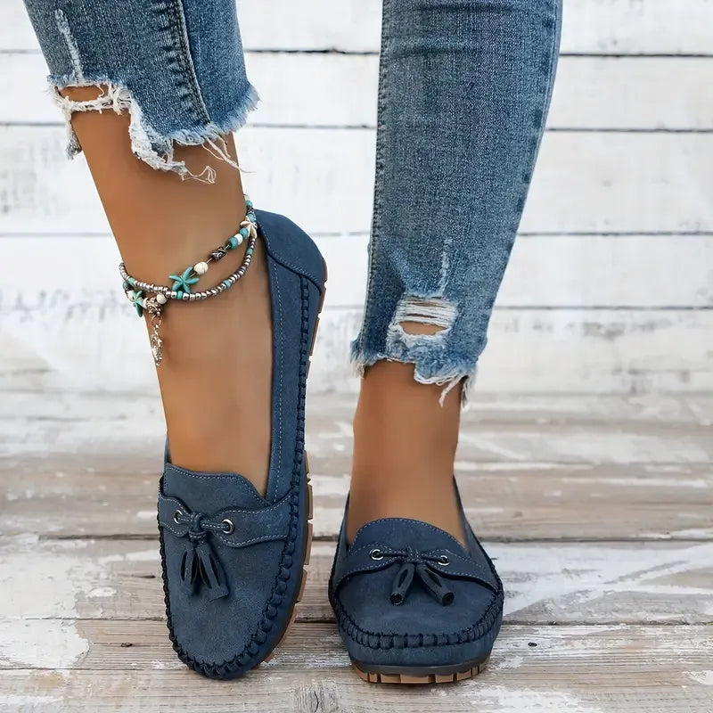 Bella – Vintage Loafers mit Schleife