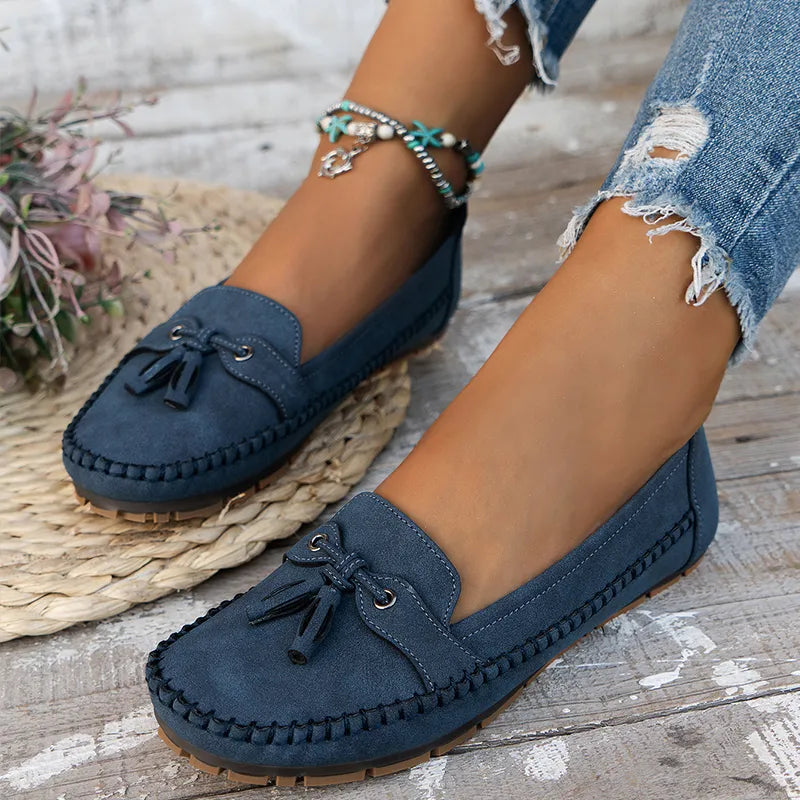 Bella – Vintage Loafers mit Schleife