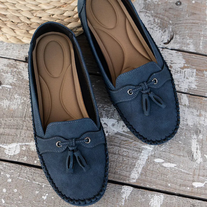 Bella – Vintage Loafers mit Schleife