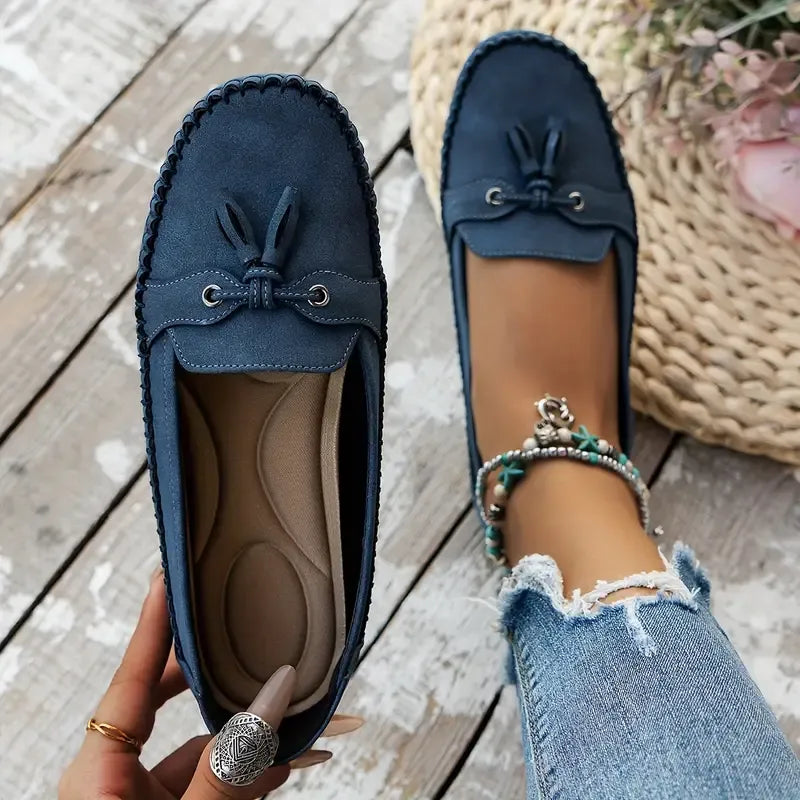 Bella – Vintage Loafers mit Schleife