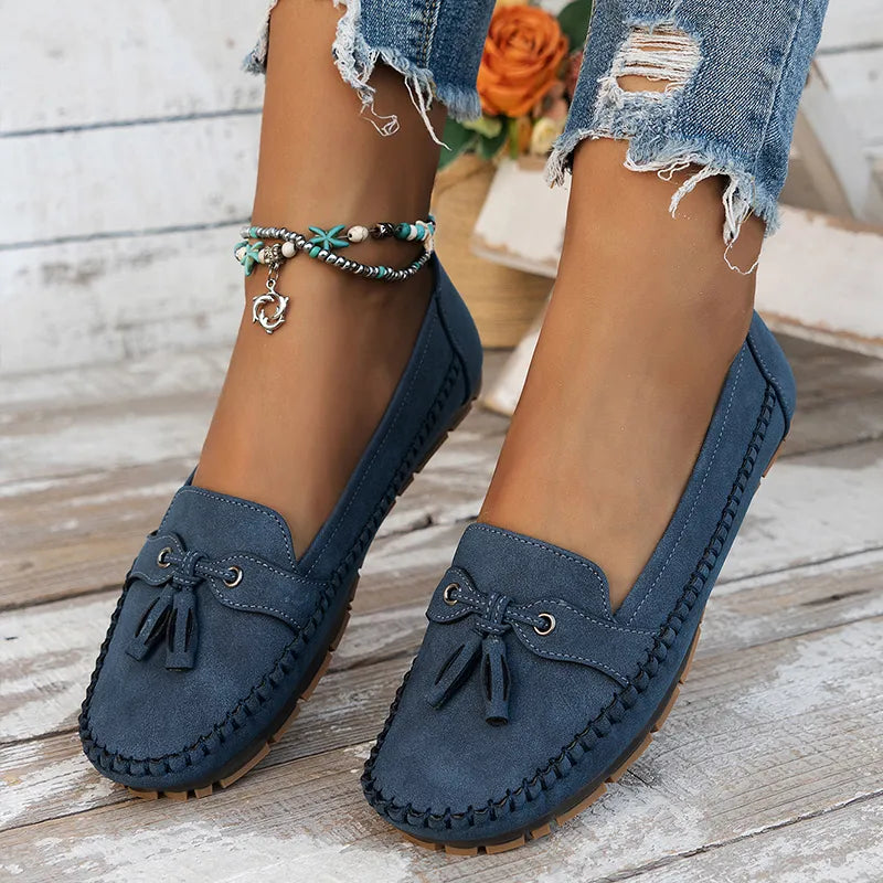 Bella – Vintage Loafers mit Schleife