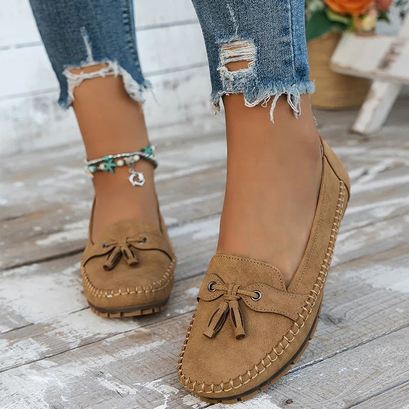Bella – Vintage Loafers mit Schleife