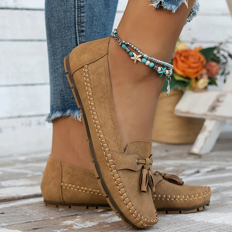 Bella – Vintage Loafers mit Schleife