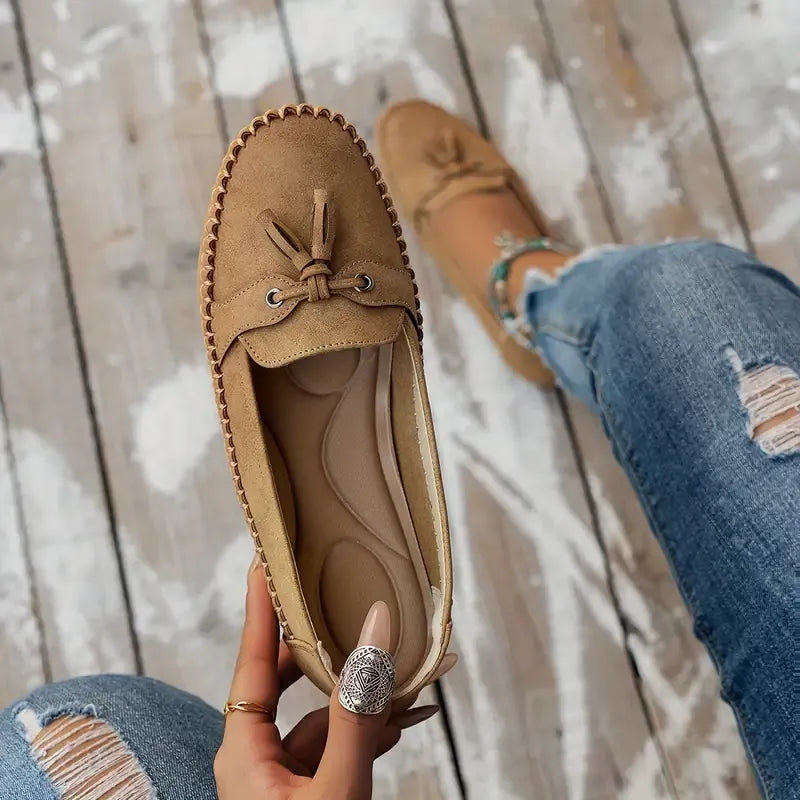 Bella – Vintage Loafers mit Schleife