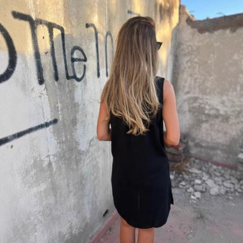 Blano I Ärmelloses Leinen-Kleid