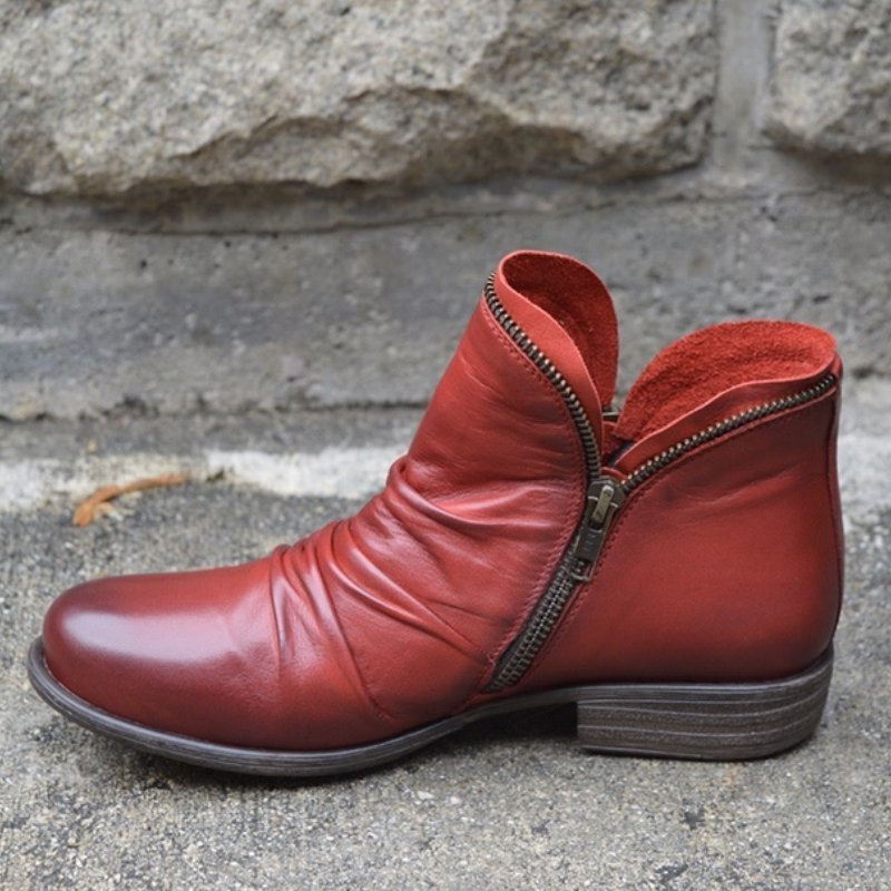 Victoria - Lederstiefel mit Reissverschluss