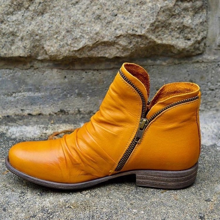 Victoria - Lederstiefel mit Reissverschluss