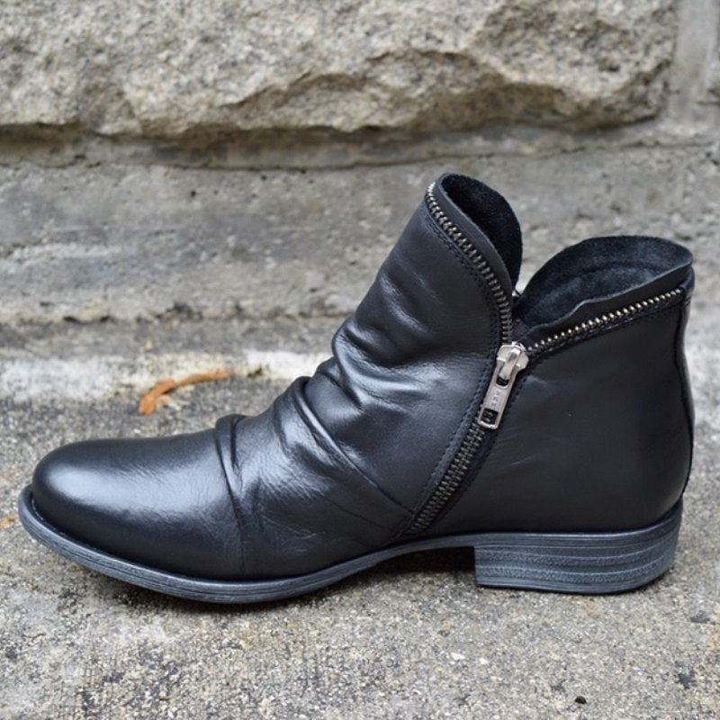 Victoria - Lederstiefel mit Reissverschluss