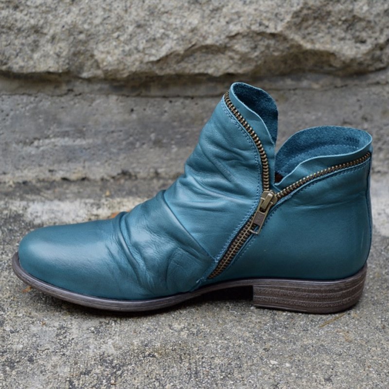Victoria - Lederstiefel mit Reissverschluss