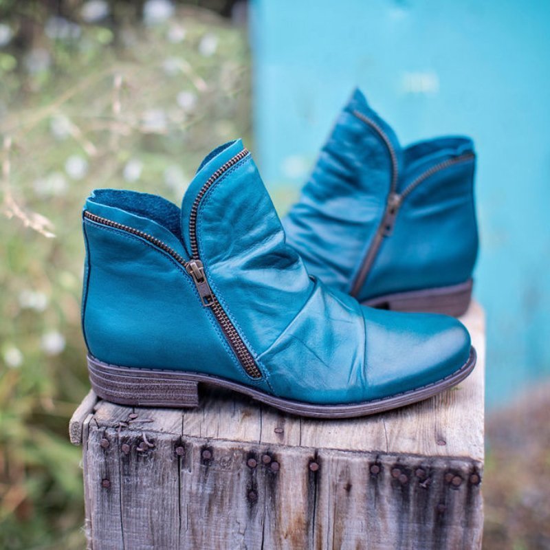 Victoria - Lederstiefel mit Reissverschluss
