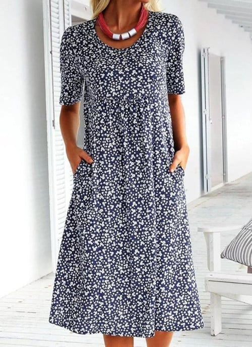 Fenri I Retro-Blumenkleid