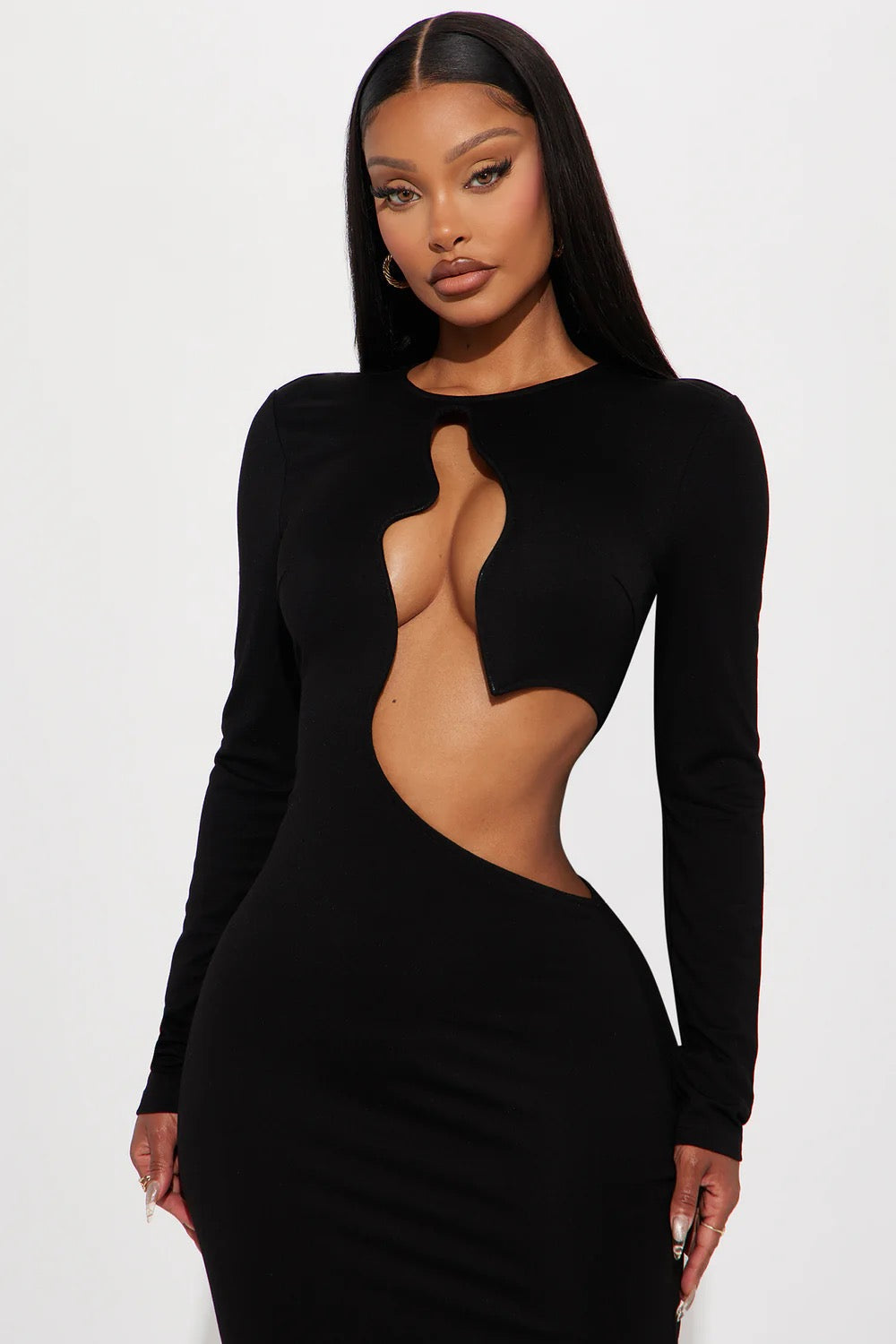 Luna – Verführerisches Longsleeve-Hüftkleid