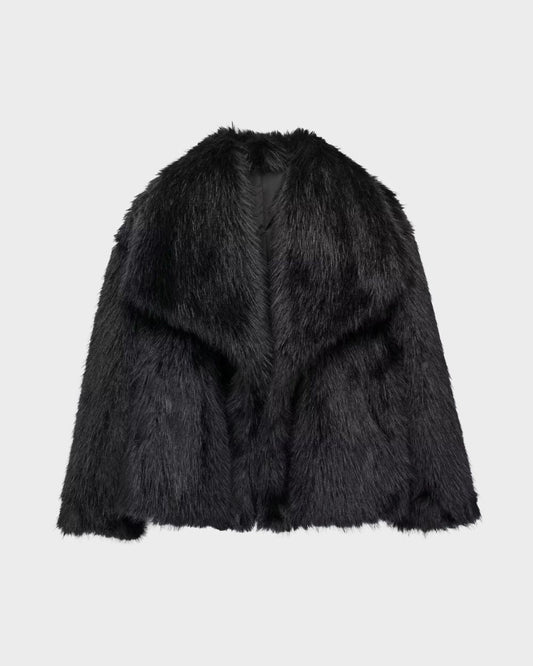 Classic Faux-Fur Mantel