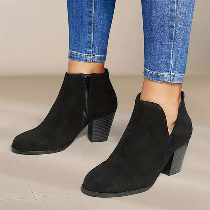ALEXE™ DAMEN-STIEFELETTEN MIT CHUNKY-ABSATZ