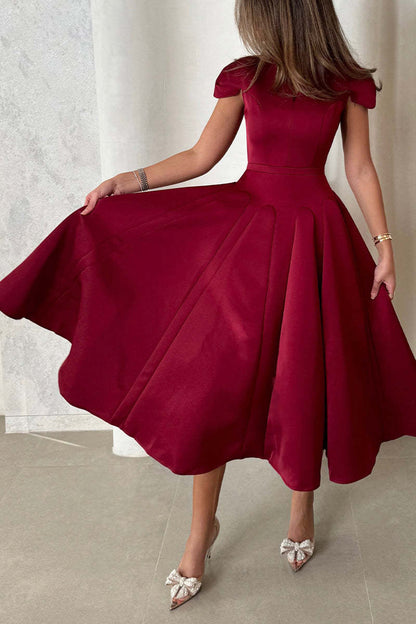 Elegantes A-Linien Kleid mit V-Ausschnitt