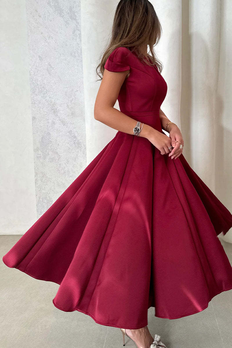 Elegantes A-Linien Kleid mit V-Ausschnitt