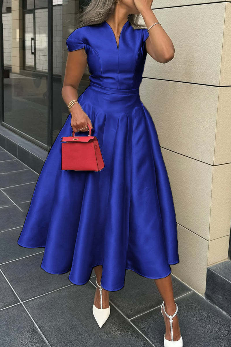 Elegantes A-Linien Kleid mit V-Ausschnitt